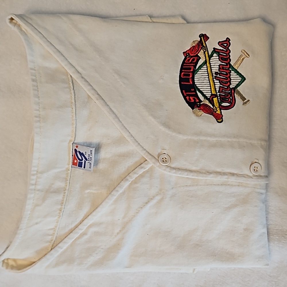The Game | Women's MLB St. Louis Cardinals Baseball Button Front Tee Sz L